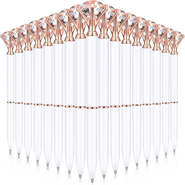Yahenda 50 Pcs Diamond Pens, Bridal Shower Ballpoint Pen with Black Ink, Bling Pens for Women Bridesmaid Wedding