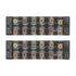 2pcs 60A 600V Terminal Strip, Dual Row Screw Clamp Wire Terminal Block, 6 Position