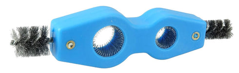 Weiler 44690 4-in-1 Tube Fitting Brush, 3/4" & 1/2" Inside Diameter, 7/8" & 5/8" Outside Diameter, Steel Bristles, Made