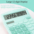 Calculator, Desktop Large Display, Battery and Solar Powered, Simple Small Calculator for Office, Home, School, Blue