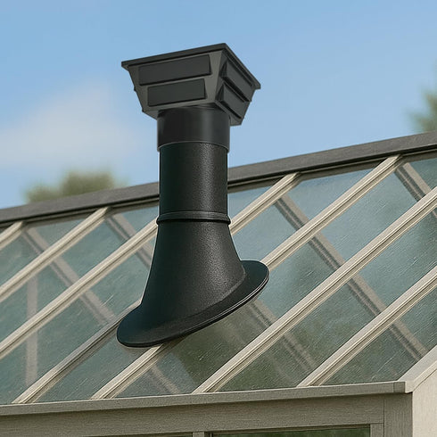 Spartan Sol 3 4 6x6x4.5 Solar Ventilation Fan - Universal Fit for and Pipes - Portable Exhaust Fan For Porta Potty
