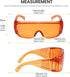 Calabria Orange Fitover Dental Safety Glasses, Protection for Teeth Whitening LED Light, Blue/Red Light Goggles