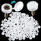 PAGOW 100 Pcs Plastic Hinged Screw Cover Caps, Fold Snap Washer Flip Tops Protection (White)