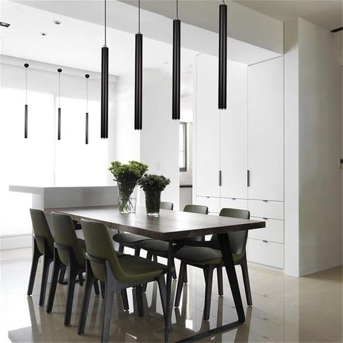 12W 5CM L40CM Dia Tube LED COB Modern Pendant Lights Spot Light for Kitchen Island Dining Living Room Bar Hanging Lamp
