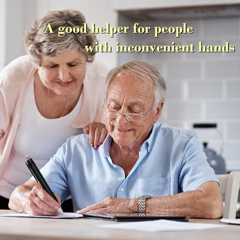 Big Fat Pens, Weighted for Enhanced Writing Stability, Easy Thick Grip for Arthritis and Elderly, 3pcs Black