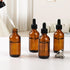 4PCS 2 oz Leak-Proof Glass Dropper Bottles for Traveling and Storing Essential Oils, Beard Oils, DIY Projects