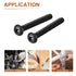 M5-0.8x45mm Button Head Socket Cap Screws - 100Pack Carbon Steel Black Oxide Hex Drive Full Thread Fasteners