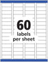 Avery Printable Return Address Labels with Sure Feed - 2/3" x 1-3/4", Glossy Clear, 600 Blank Mailing Labels