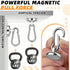 FINDMAG 10 Pack Heavy Duty Neodymium Magnetic Hooks with Swivel Carabiner, 70LBS Magnet Hooks for Kitchen, Home,