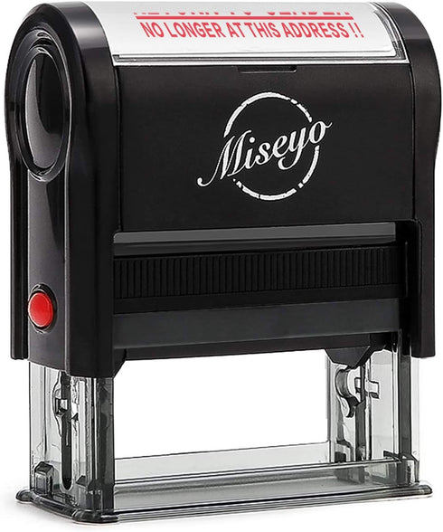Miseyo Return to Sender NO Longer at This Address Self Inking Rubber Stamp, Large Size, Red Ink