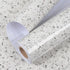 Gray White Terrazzo Contact Paper, 88" X 16" Peel and Stick Adhesive Wallpaper for Kitchen Countertop, Cabinet, Dresser
