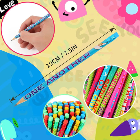 Kolewo4ever 200 Pieces Bible Verses Pencils, Christian Pencils with Inspirational Scripture for Classroom