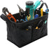 Storage Tool Case, 13.8 x 7.8 x 7.8 Inches, Rectangular Waxed Canvas Fabric Collapsible Tool Bag (Black)