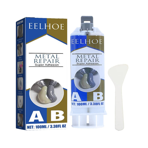 Metal Bonding Repair Paste, Super Glue Gel Paste (A+B), High Heat Resistant Adhesive for Cast Iron, Radiator Cold Weld