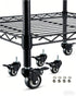 1.5in M8x25 4) Heavy Duty Swivel Caster with Threaded Bar, Nut Spacer, for Shopping Carts, Workbenches and Furniture