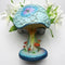 Gutsyluv Painting Mushroom Table Lamp, 5.9 Inch New Stained Glass Plant Night Light,