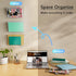 MaxGear Acrylic Wall File Organizer - 4 Pockets Clear Wall Mounted Holder for Office, School, Home