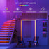100ft HBOWMDJIA Led Lights for Bedroom, Led Strip Lights Music Sync Corlor Changing, Led Light Strip with Remote & App