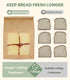 50 Pack Packaging 13.6x8.3x4.1in Heavy Duty Sourdough Paper Bags Resealable with Window for Round Loaf Selling | Large