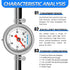 MEANLIN MEASURE 0-100Psi Pressure Gauge: Stainless Steel Glycerin Filled with 1/8" NPT 1.5" Face Dial, 9 Pieces Kit
