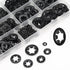 360 Pieces Internal Tooth Star Lock Washers, 9 Sizes Quick Speed Locking Washers Fasteners Assortment Kit