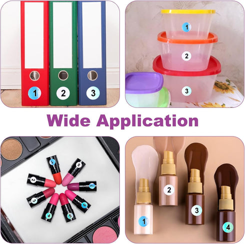 1-300 Number Stickers: 10 Sheets Self Adhesive Label Stickers, Waterproof Round Stickers, Reflective Laser Number