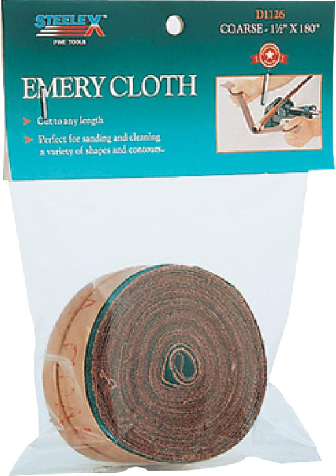 Steelex D1126 60 Grit Emery Cloth Roll, 1-1/2" by 15-Feet