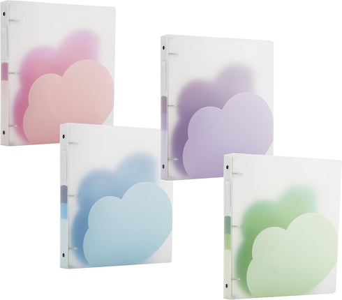Filexec Products Cloud Ring Binder, 1", Pack of 4