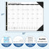 SUNEE 2024-2025 Desk Calendar - Large 22x17 Blotter Pad for Desktop, 18 Months Calendar, Black