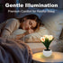 YHan Flower Table Lamp, LED Tulip Night Light with Artificial Flower and Vase, Romantic Desk Lamp for Home, Living