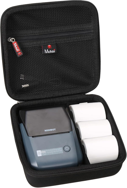 Mchoi Hard Case for NIIMBOT B1/B21 Label Maker - Waterproof Shockproof Bluetooth Portable Printer Protective Case