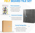 Felt Cork Board Tiles, 4 Packs 12" x 12" 1/2" Thick Self Adhesive Acoustic Panels for Walls with 40 Pushpins for Home