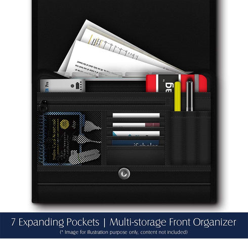 iQ Plus Premium Expanding Folder, 7 Pocket, 13 x 10 Inches, Color Will Vary (34107)