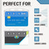 80 Pack Fuutreo Swipe Card Holder Horizontal Half Card ID Badge Holders with Grippers Hard Plastic Easy Access Rigid
