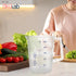 Plastic Beaker Set, 2000ml Measuring Beakers with Handle and Spout, Blue Printed Scales