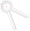 12 Inch Goniometer Transparent Orthopedic Angle Ruler, 360 Degree Protractor for Body Measuring Tape (1)