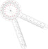 12 Inch Goniometer Transparent Orthopedic Angle Ruler, 360 Degree Protractor for Body Measuring Tape (1)