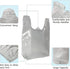 T Shirt Bags - Plastic Bags with Handles for Grocery and Retail Shopping, 12x20 Inch (Silver, 50pcs)