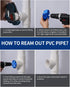 3'' PVC Pipe Reamer, Plastic Pipe Fitting Reamer, Clean Leftover Pipe & Solvent Cement Residue, Fits Standard 1/2" Drill
