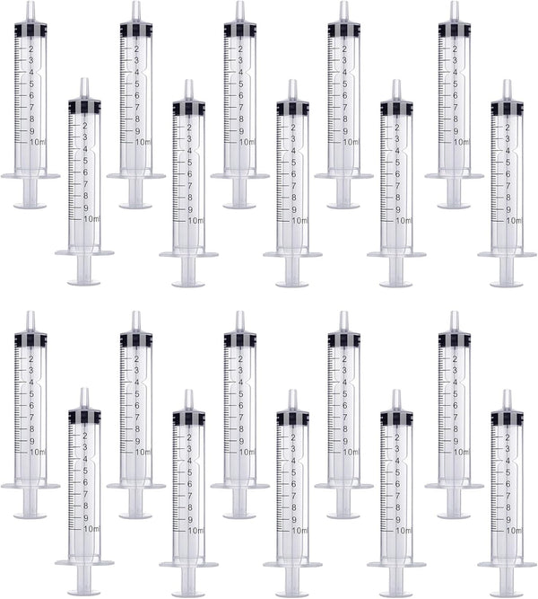 10ml Pipette Syringe: 20pcs Plastic Syringes with Luer Slip Tip for Pets, Oral, Refilling, Measuring