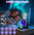Northern Lights Projector with Plasma Ball Lamp, White Noise, Music Speaker, Alarm Clock & Remote, Stargate Astronaut