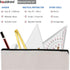 Set 6 Set 8" Liquidraw Marine Navigation of | Universal Nautical Protractor Squares with Solid Brass Divider, Pencil