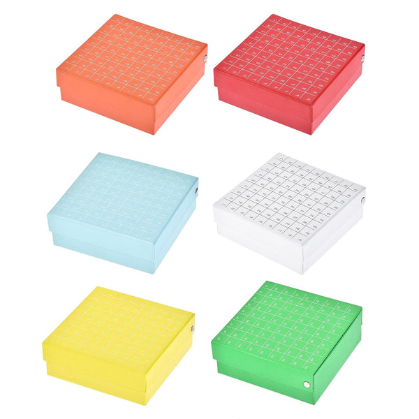 uxcell Centrifuge Tube Freezer Storage Box, 81 Places Waterproof Holder Rack for 1.8/2ml Microcentrifuge Tubes