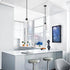 8 1-Light Hammered Edvivi Matte Black Pendant Light, in. Mini Hanging Light Fixture with Glass Shade, Adjustable