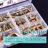 Swpeet 122Pcs Carbon Steel Color Zinc Plated Furniture Screw in Nut Threaded Wood Inserts Bolt Fastener Connector