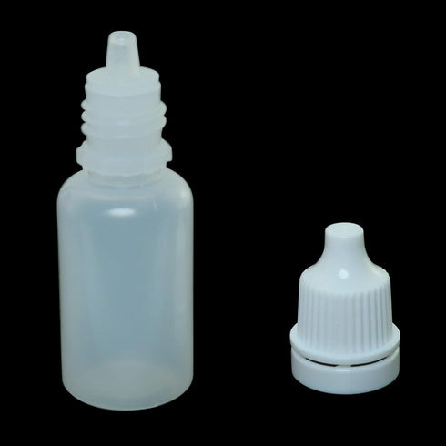 Eye Liquid Dropper, 50PCS 10ml White Empty Plastic Squeezable Dropper Bottles with Caps