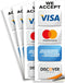 iSYFIX Credit Card Sticker Signs - 4 Pack, 3 x 8 Inch, We Accept Visa, MasterCard, Amex & Discover