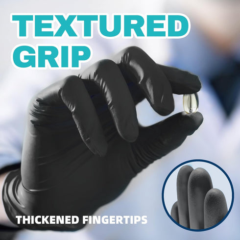 Medical Nitrile Exam Gloves, Powder-Free, Latex-Free, Non-Sterile, Food Safe, 4 mil, 100 Pcs