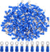 Hilitchi 100Pcs 16-14AWG Insulated Terminals Ring Electrical Wire Crimp Connectors (Blue, M4)