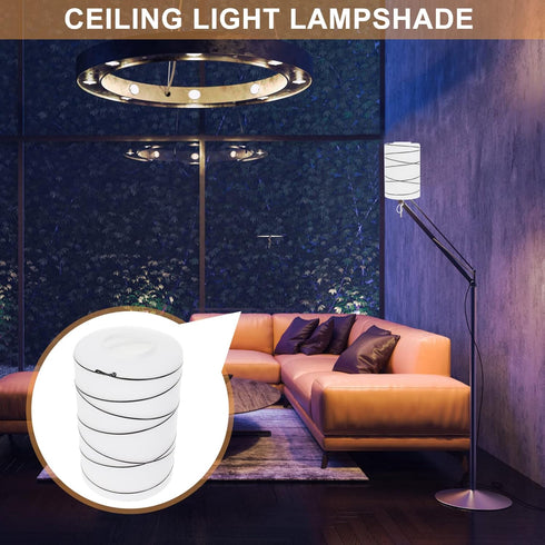Hanging Glass Lamp Shade Frosted Indoor Ceiling Light Replacement Shade Easy Install Decorative Accessory for Table